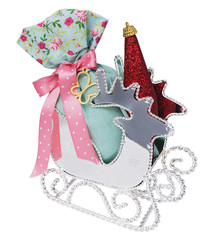 metal sleigh with presents