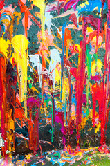 Taches de peinture colorées