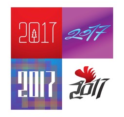 New Year text vector