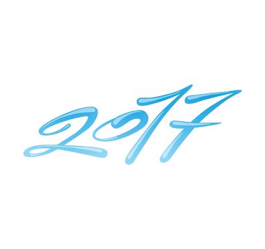 New Year text vector