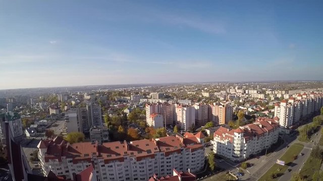 Aerial view of Ternopil
