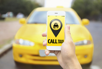 Taxi. Application on phone