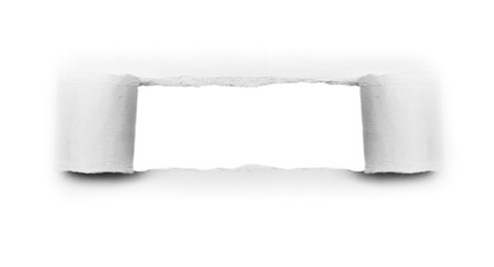 Piece of torn paper, space for copy
