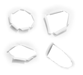 Piece of torn paper, space for copy