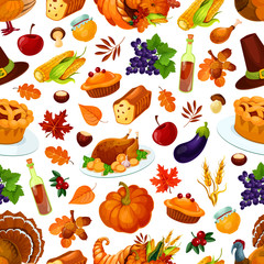 Thanksgiving day traditional celebration pattern