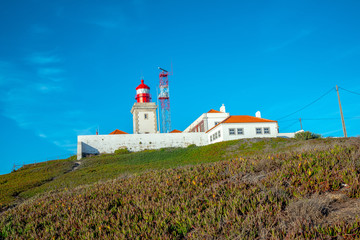 Fototapeta na wymiar View of the Atlantic coast in Cabo da Roca (Cape Roca) in Western Portugal
