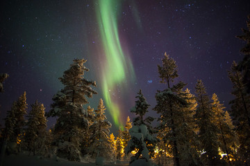 Northern Lights in Lapland, Finland.