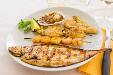 Plate of mixed fish
