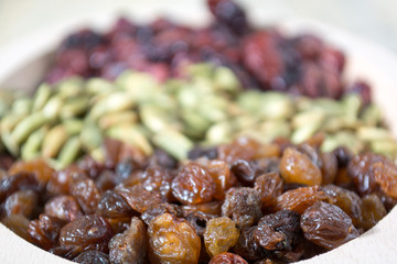 Bowl full with dry fruits