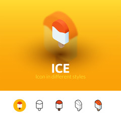 Ice icon in different style