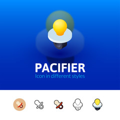 Pacifier icon in different style