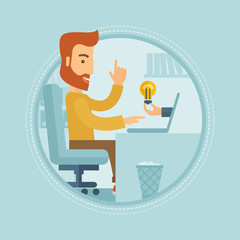 Successful business idea vector illustration.