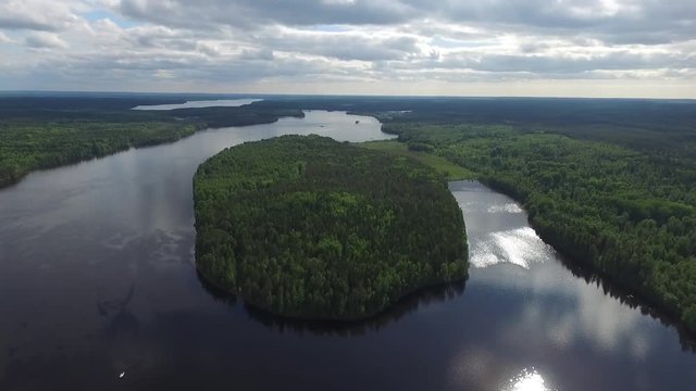 Svir river, Karelia, north of Russia