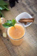 Fresh lemonade with ginger