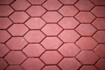 red paving tiles