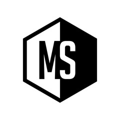 INITIAL hexsagonal HALF LOGO