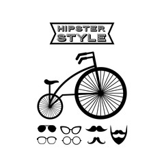bicycle retro hipster style vector illustration design