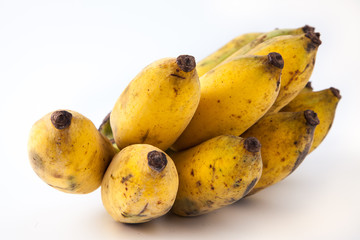 Banana on white background