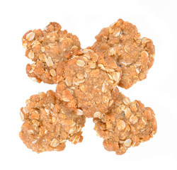 Coconut cookies isolated on white