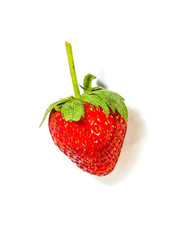 strawberry red fruits on white background.