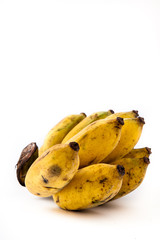 Banana on white background