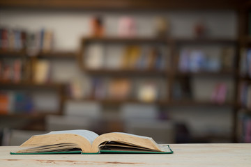 Open book on the desk