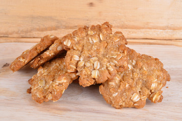 Coconut cookies on wooden  beautiful