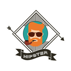 Fototapeta premium male avatar with hipster style vector illustration design
