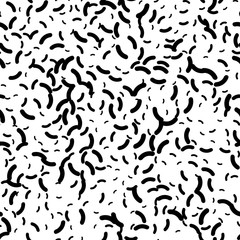 Seamless black, white abstract pattern. Memphis style. Decorative background