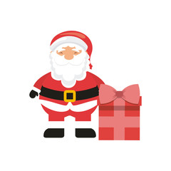 santa claus character icon vector illustration design