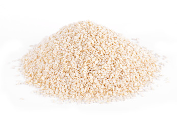 Sesame seeds isolated on white background