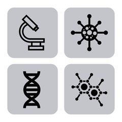 Obraz premium biology and science education line icon vector illustration design