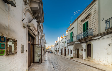 white houses of village in Apulia