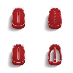 ikona 3D z obrysem zestaw © vempireart