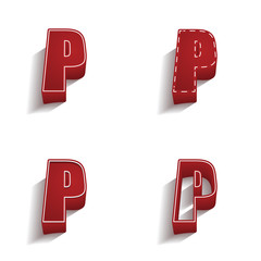 ikona 3D z obrysem zestaw © vempireart