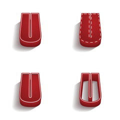 ikona 3D z obrysem zestaw © vempireart