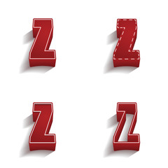 ikona 3D z obrysem zestaw © vempireart