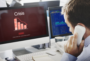 Crisis Critical Point Economy Emergency Risk Concept