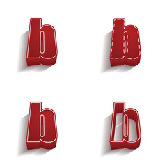 ikona 3D z obrysem zestaw © vempireart