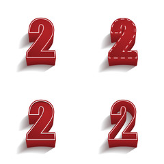 ikona 3D z obrysem zestaw © vempireart