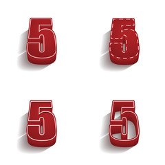 ikona 3D z obrysem zestaw © vempireart