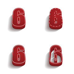 ikona 3D z obrysem zestaw © vempireart