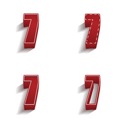 ikona 3D z obrysem zestaw © vempireart