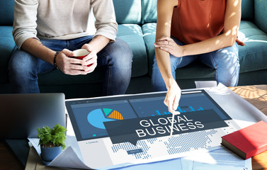 Business Analysis Data Global Trade Graphic Concept
