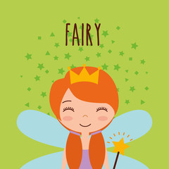 cute little fairy character vector illustration design