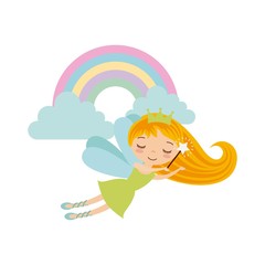 Obraz na płótnie Canvas cute little fairy character vector illustration design