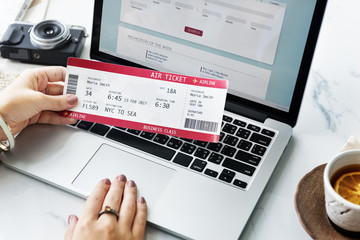 Ticket Bookking Trip Departure Journey Concept