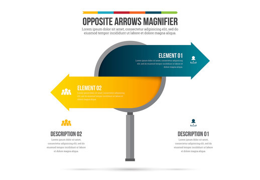 Arrows Magnifier Infographic