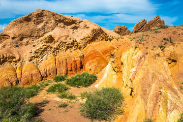 Mountain landscape in the canyon Fairy Tale, Kyrgyzstan.