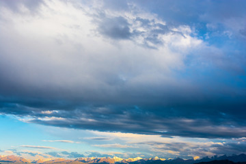 The sky with beautiful clouds.